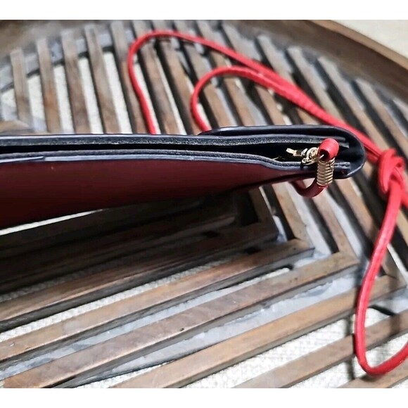 Convenient MIni Crossbody Retro Buckle PU Mobile Phone Travel Bag Purse Red - Picture 3 of 7